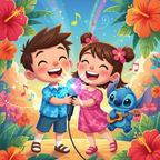 Banner Micrófono con Luz - Lilo&Stitch